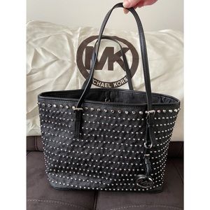 MICHAEL KORS Studded Leather Tote
